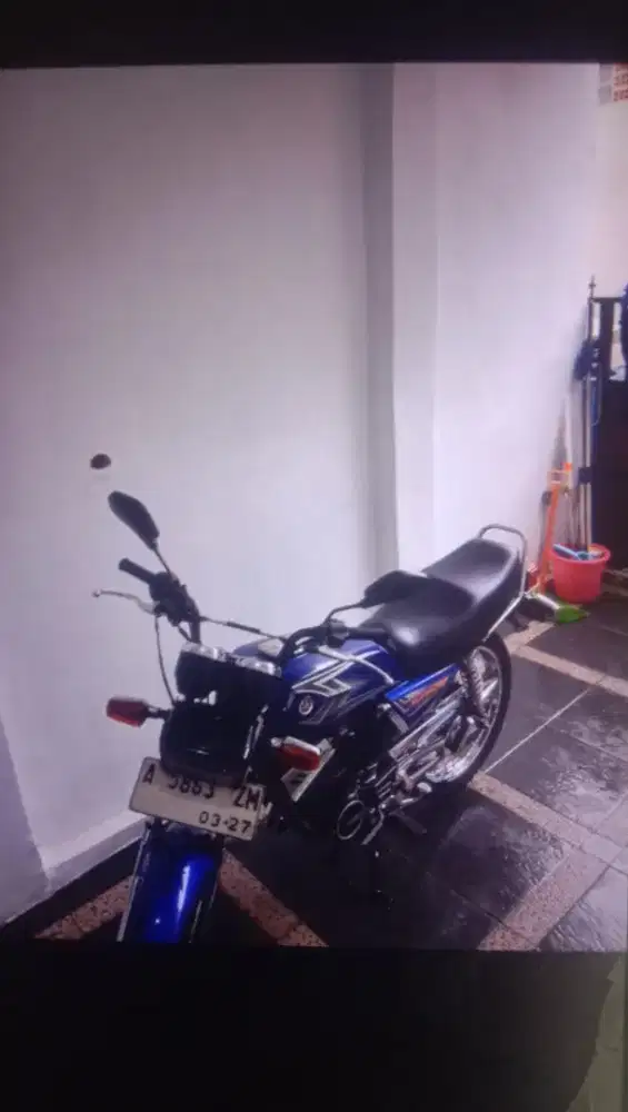 Dijual RX King tahun 2003, warna biru, kondisi mulus, pajak hidup