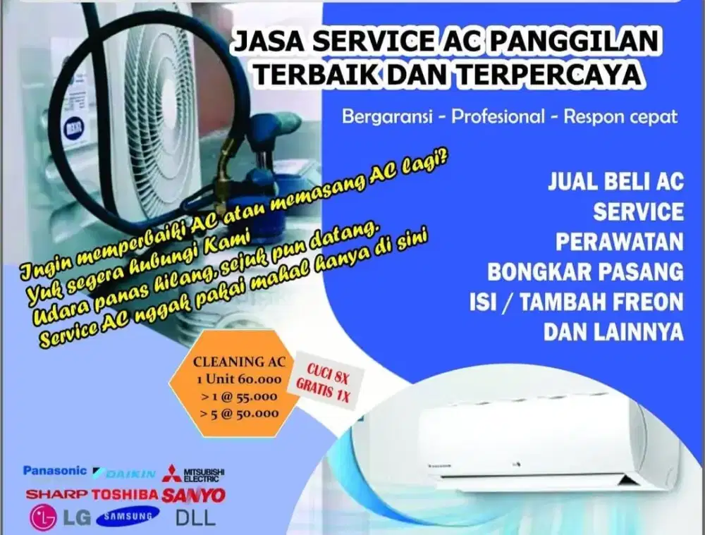 Servis dan cuci AC panggilan