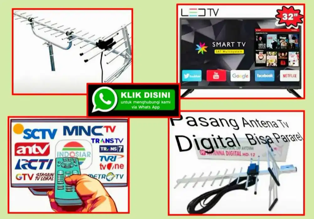 Terima Pasang Baru Antena TV Dan Instalasi