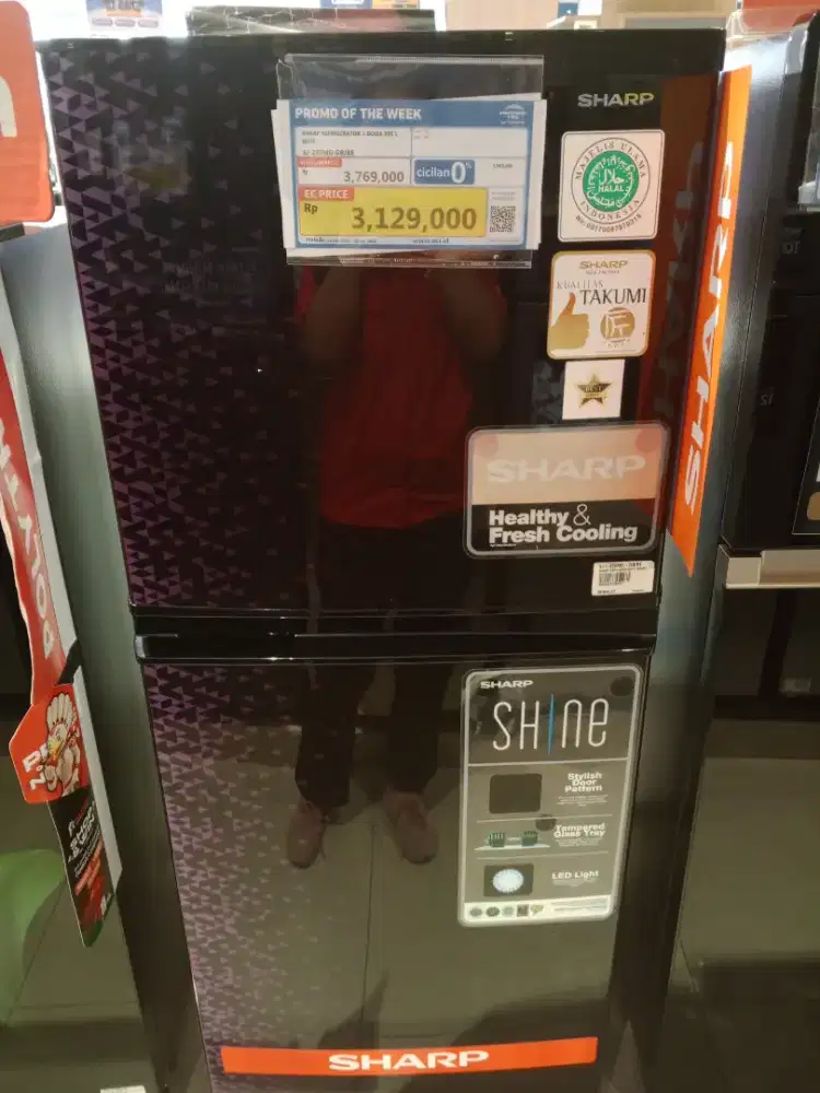 Sharp Refrigerator 2 Door 205L Blue