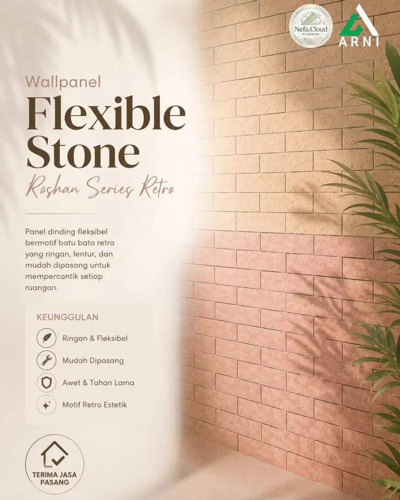 Flexible Stone Roshan Series Retro 3mm | Dekorasi Dinding Premium