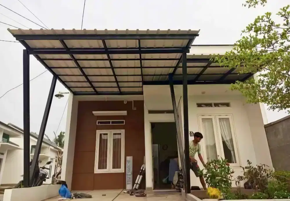 Kanopi rangka baja ringan