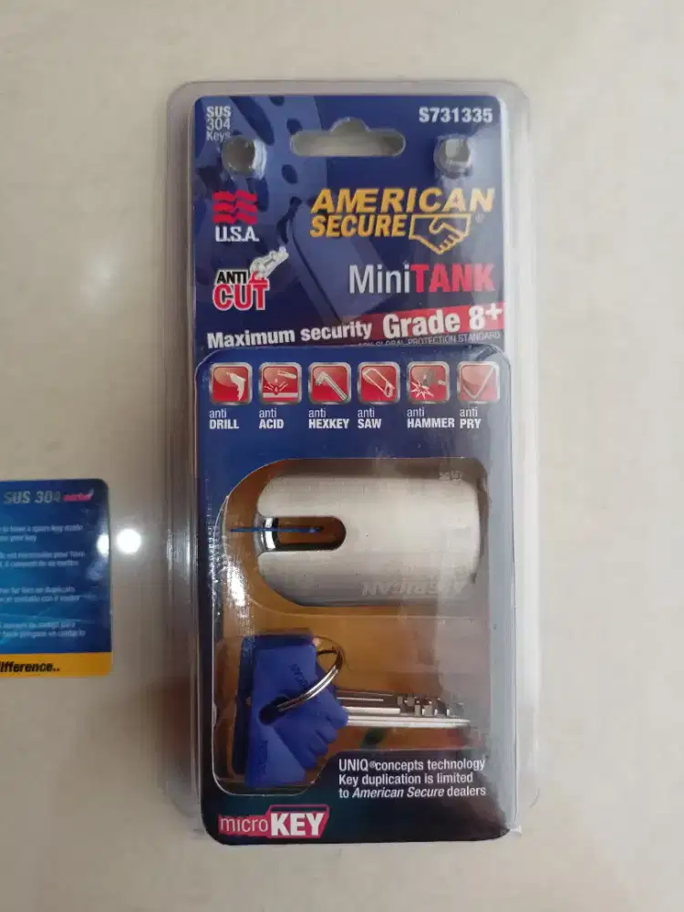 Gembok American Secure Mini Tank S731335 Gembok Motor Stainles SUS 304