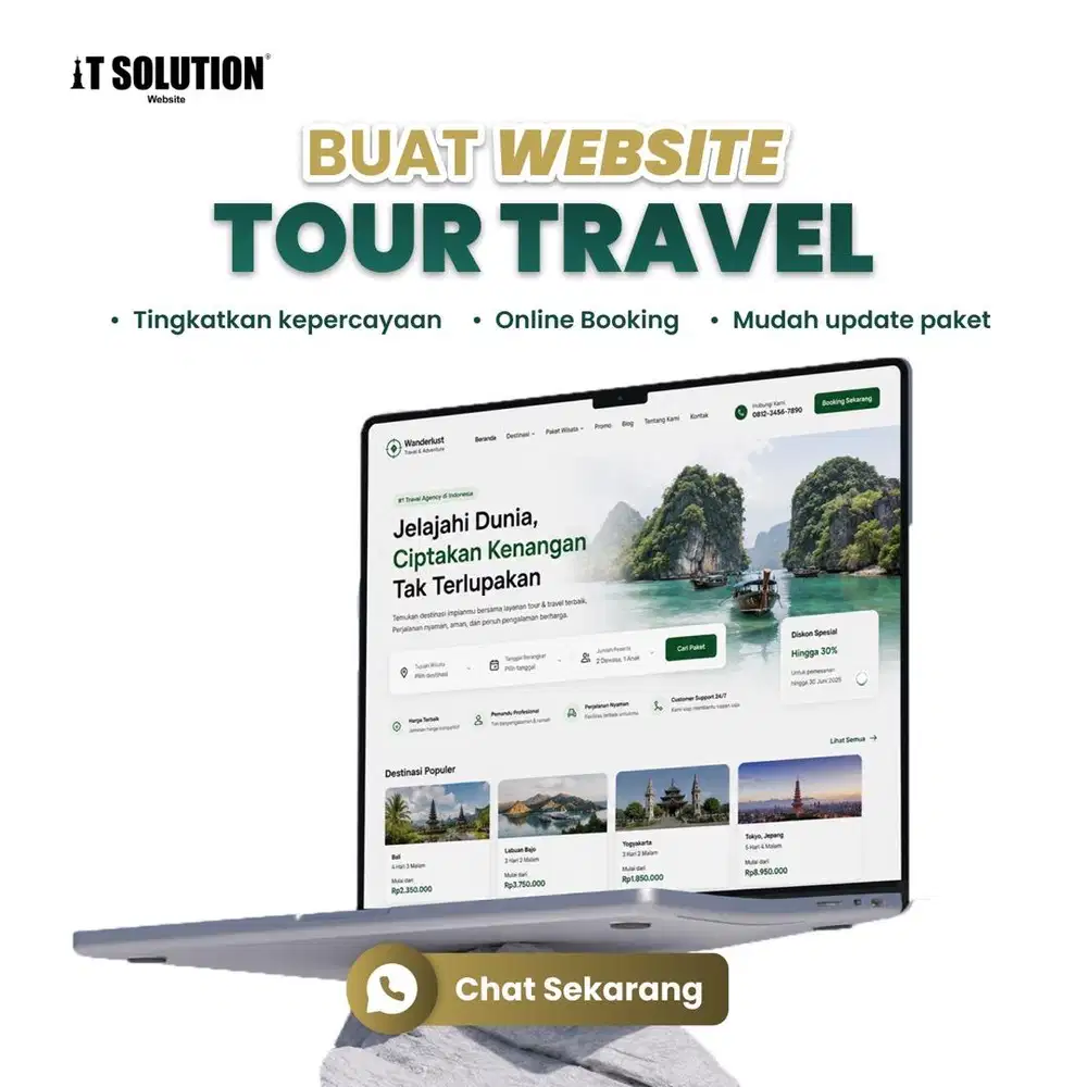 Pembuatan Website Tour Travel Profesional dan Seo Friendly