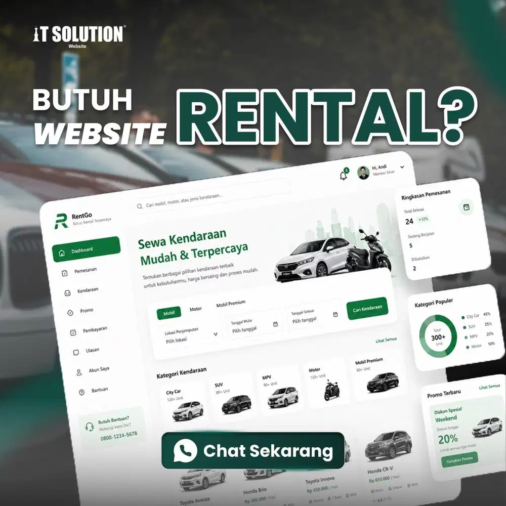 Pembuatan Website Rental Mobil dan Motor Seo Friendly