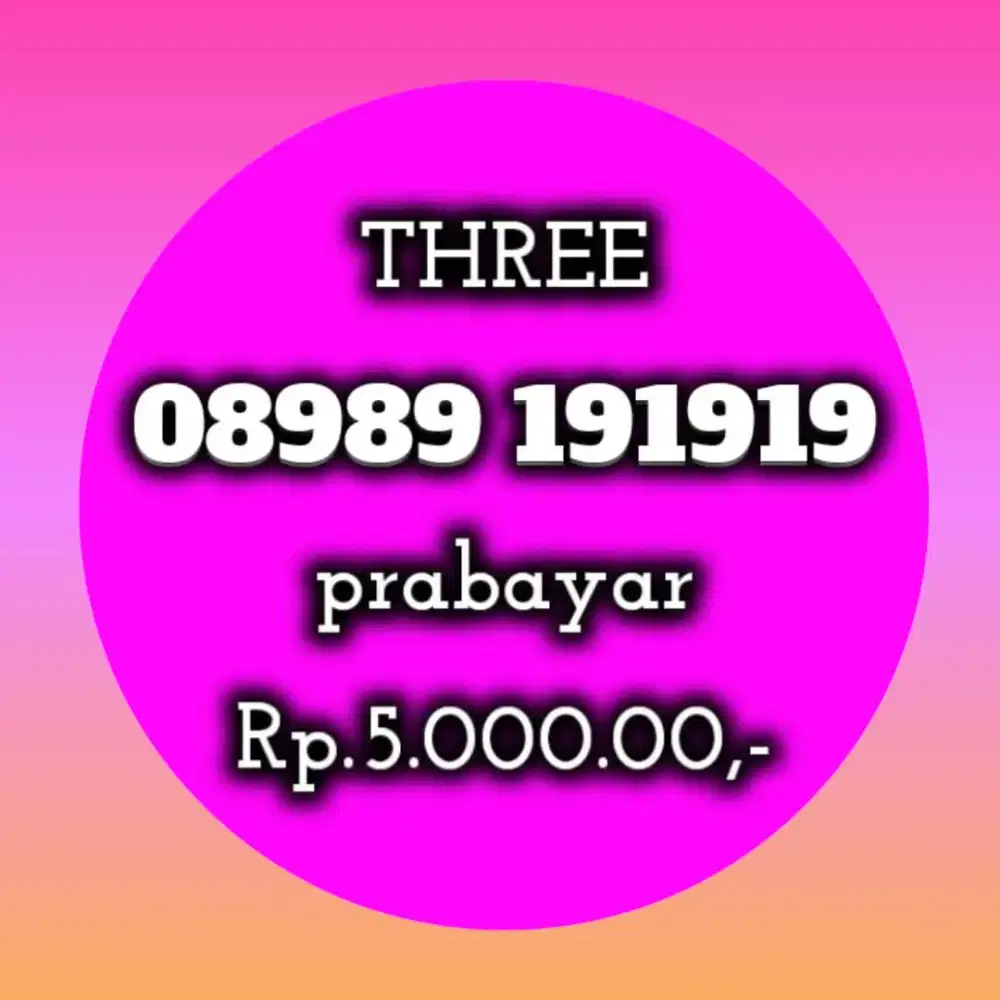 NOMOR CANTIK THREE 191919