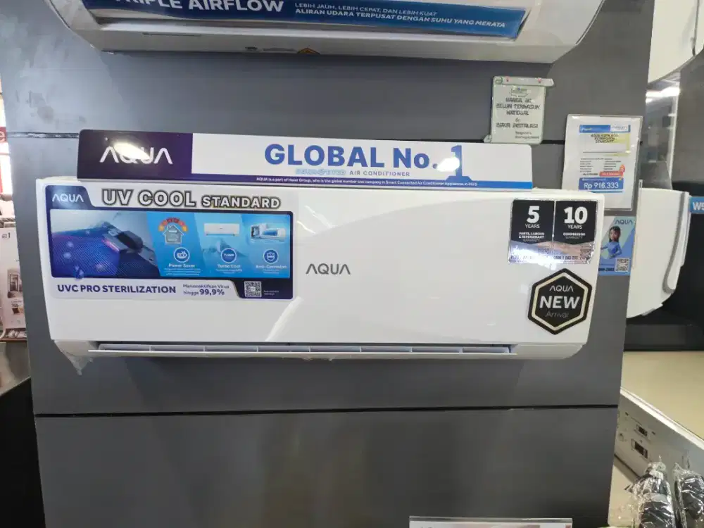 Kredit AC aqua 1/2 PK tanpa dp