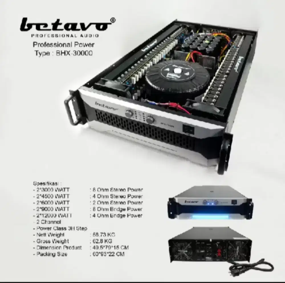 Power amplifier Betavo bhx 30000 professional 9000Watt