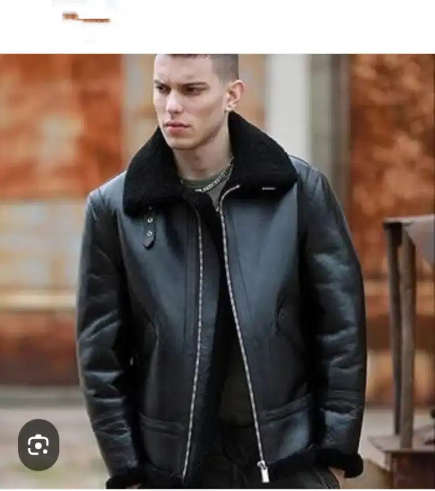 GU AVIATOR JACKET - Leather jacket - black size L