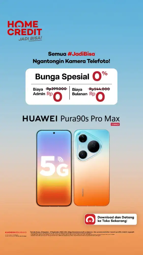 CICILAN HOME CREDIT PROMO TRUE ZERO HUAWEI - HUAWEI PURA 90S PRO MAX