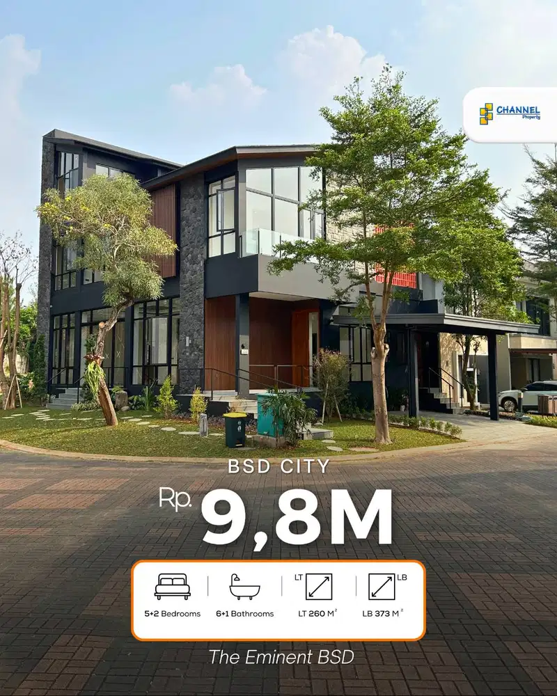 Jual Rumah Mewah Modern Hoek The Eminent BSD, Ls