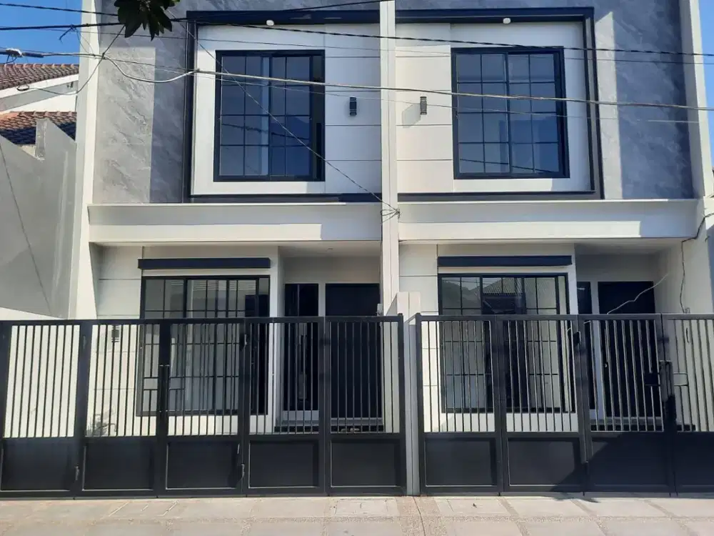 Rumah Modern Minimalis Klampis Semolo Barat Wisma Mukti Row Jalan 3 mobil