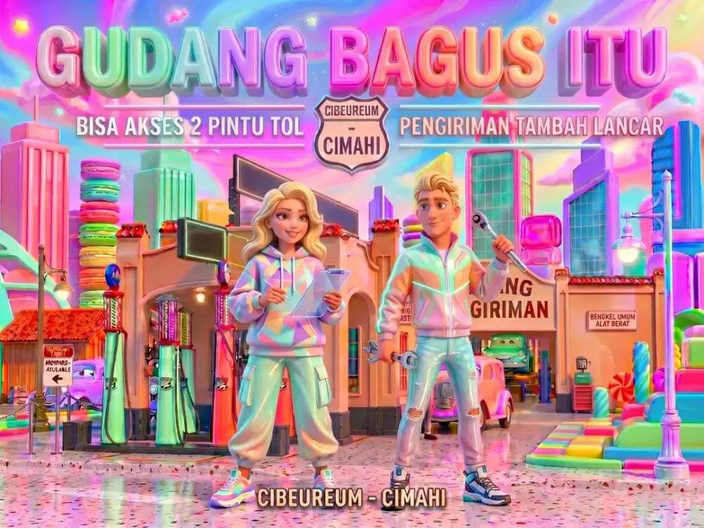 JUAL GUDANG DI CIBEUREUM, CIJERAH, CIMAHI, BANDUNG KOTA.