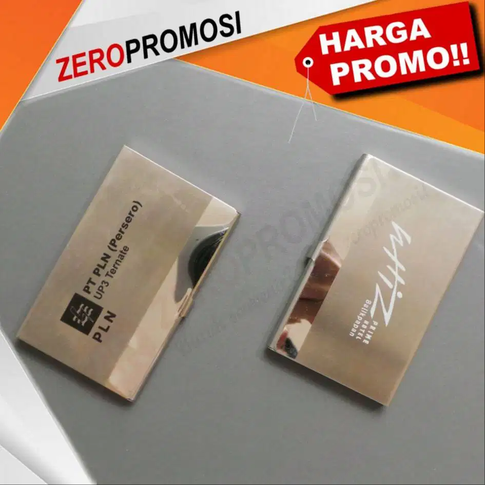 Business Card Holder KN-610 Custom Logo Stainless untuk Corporate Gift