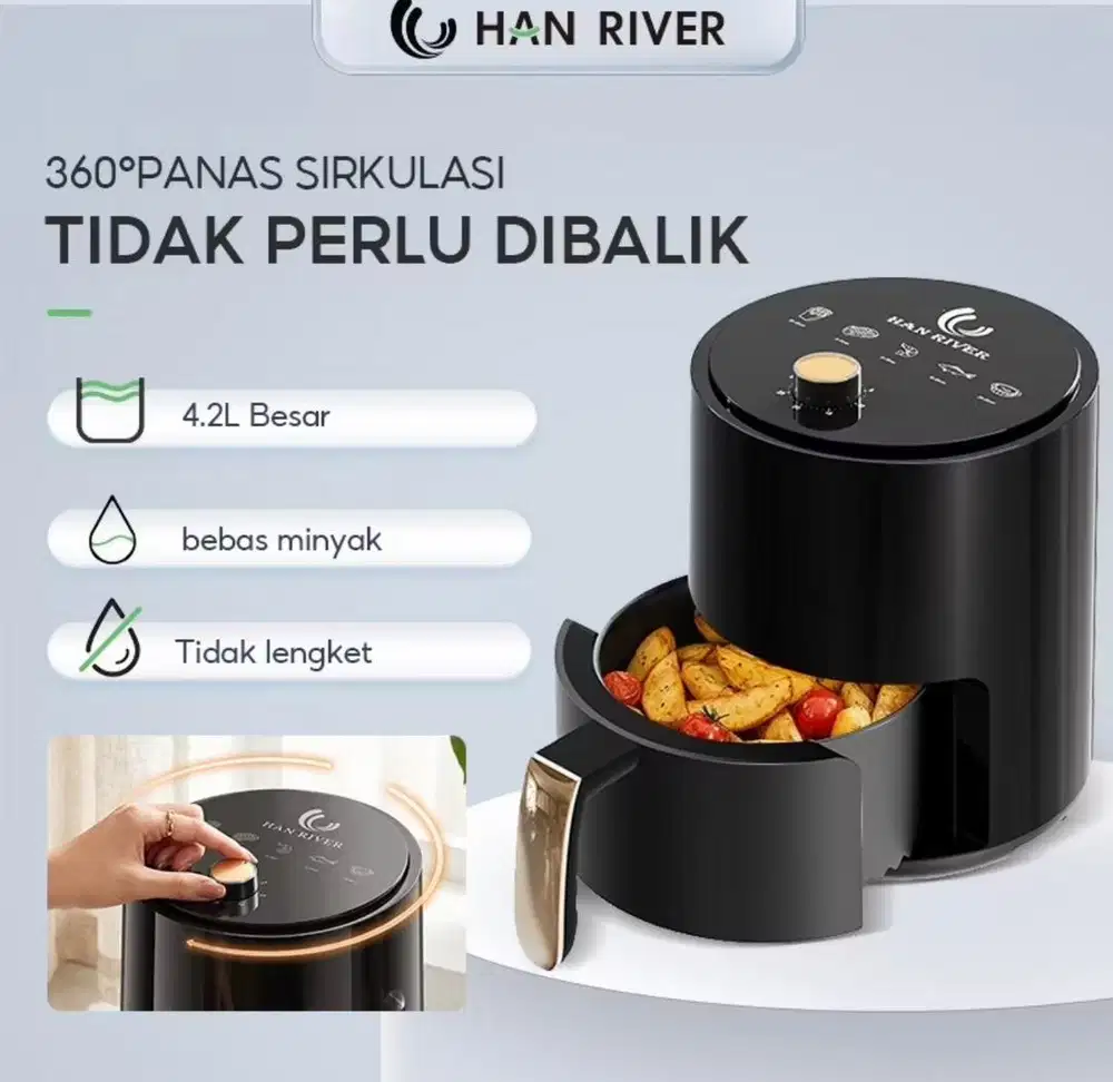 BNIB Han river Airfryer 4,2L Multifungsi-Black