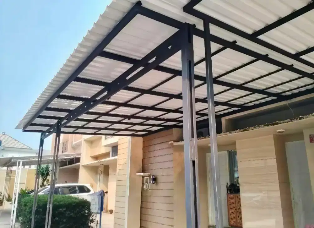Kanopi baja ringan dan garasi