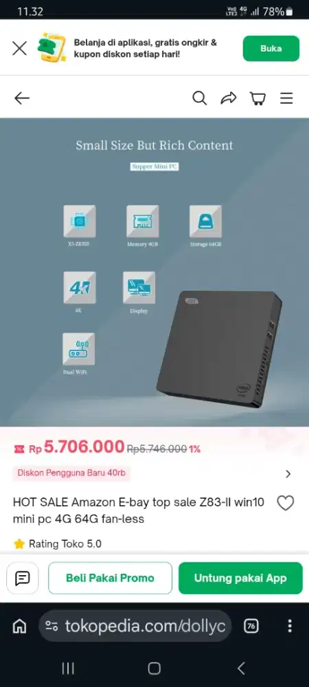Mini PC Z83-V Intel Normal