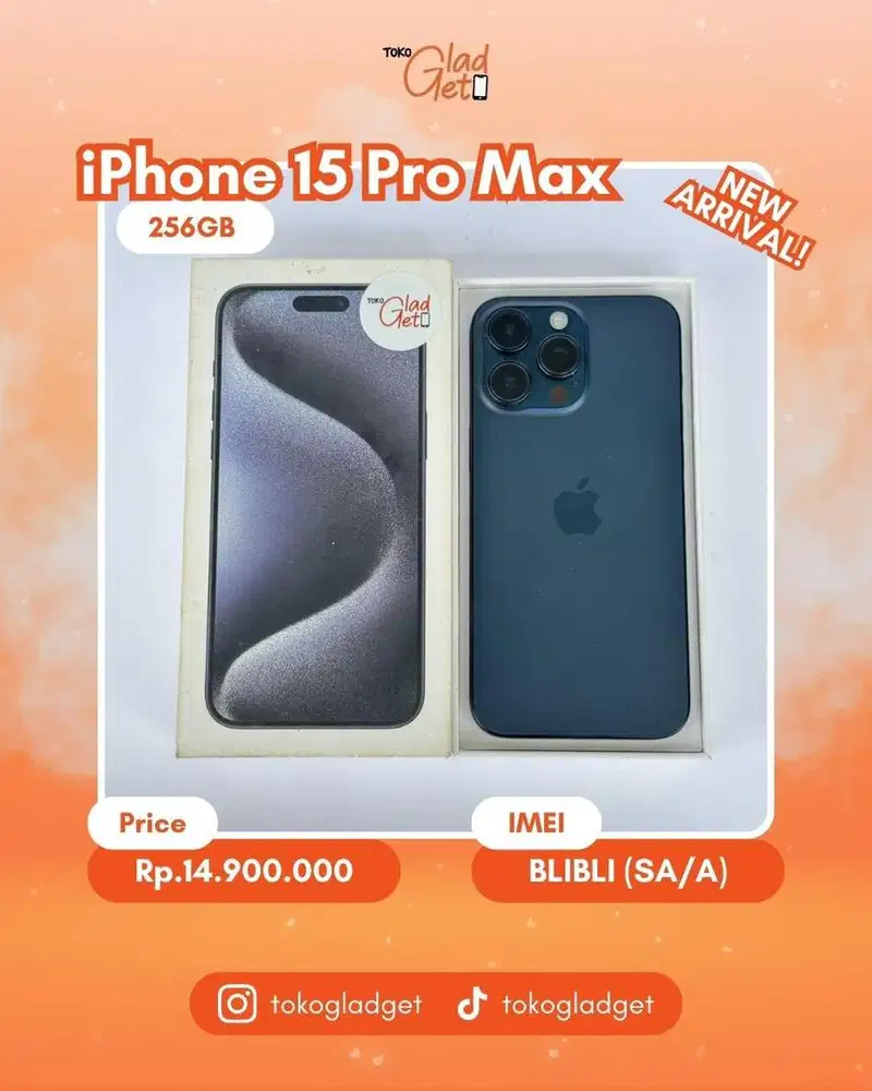 iPhone 15 Promax 256 Gb ex IBOX/BLIBLI