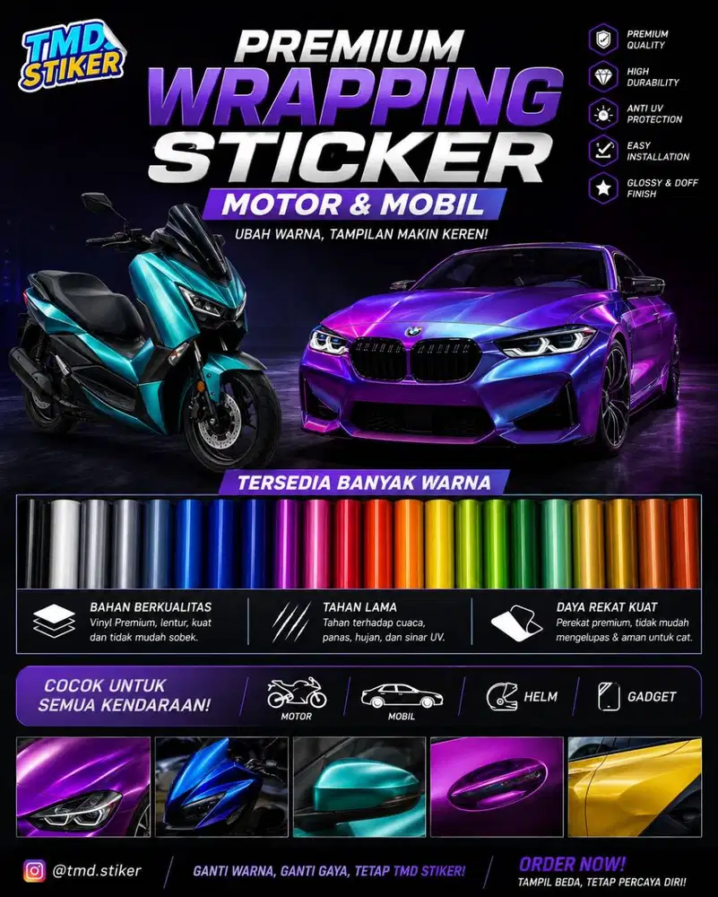 wrapping sticker mobil & motor,