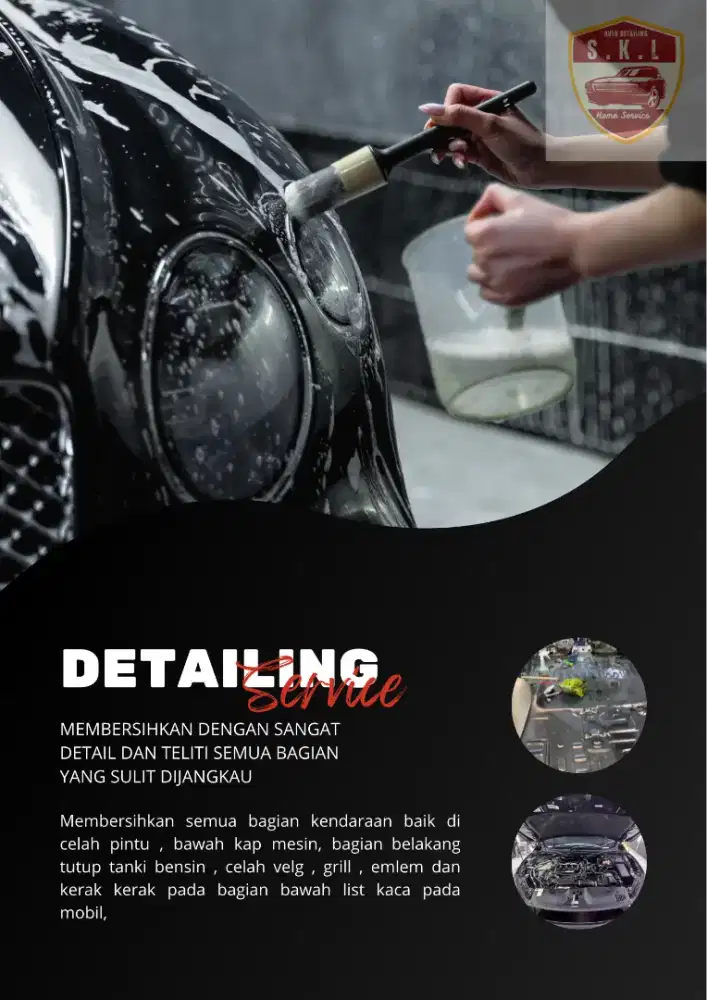 Salon mobil panggilan. Detailing mobil. Poles mobil panggilan