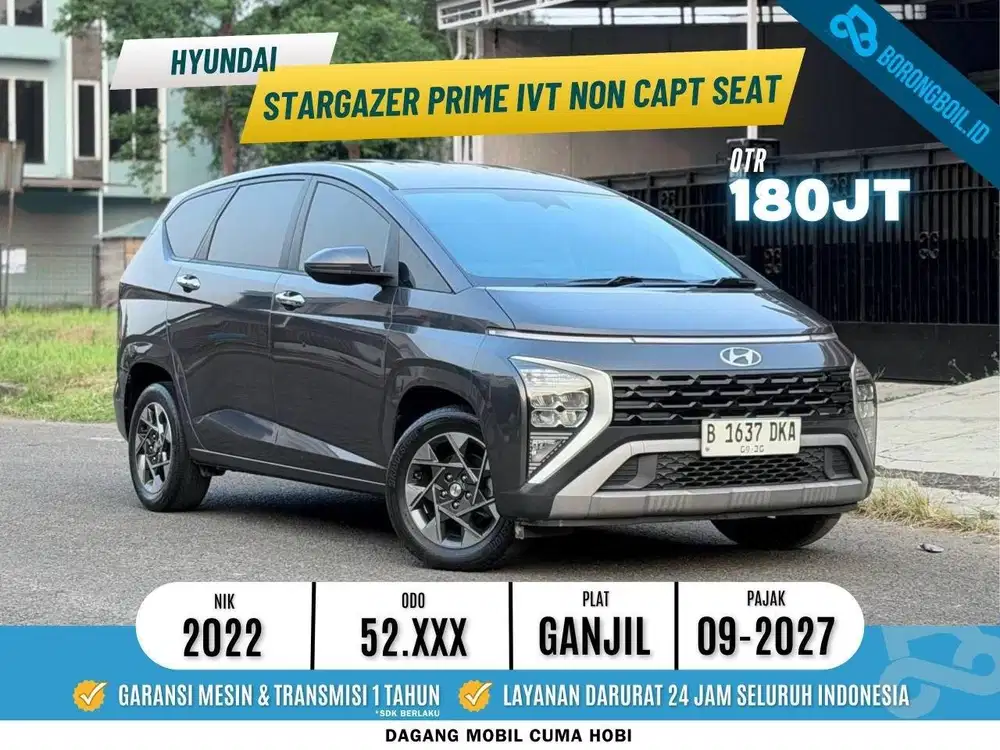 MOV Canggih | Hyundai Stargazer Prime non Capt Seat Metik 2022 Abu