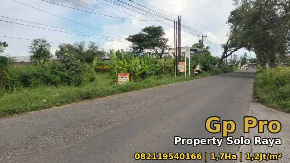 Tanah Zona Industri Jln Raya Serenan - Sukoharjo