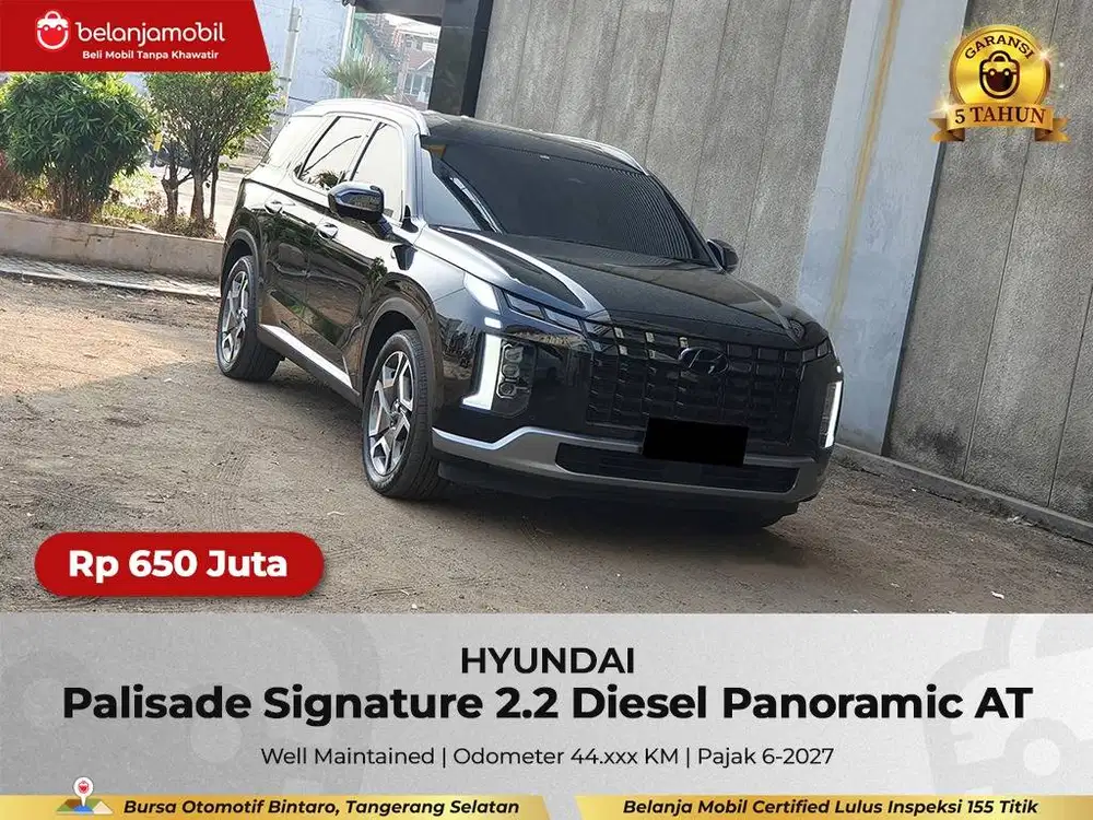 [ GARANSI 5TH ] Hyundai Palisade Signature 2.2 Panoramic AT 2024/2025