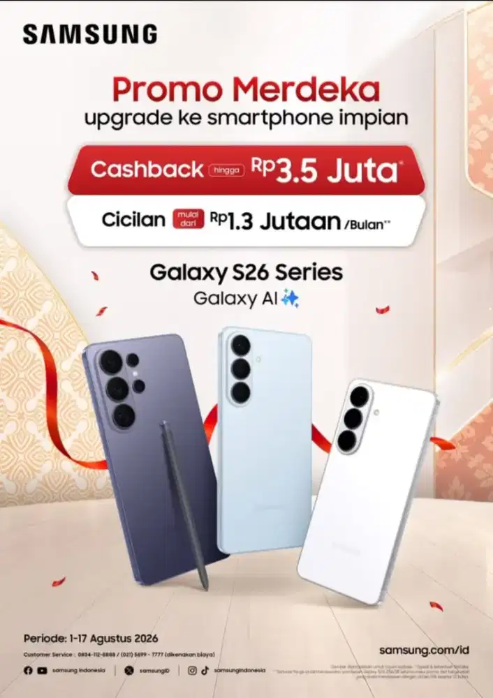 samsung s26 series cashback up to 3,5jutaa ‼️