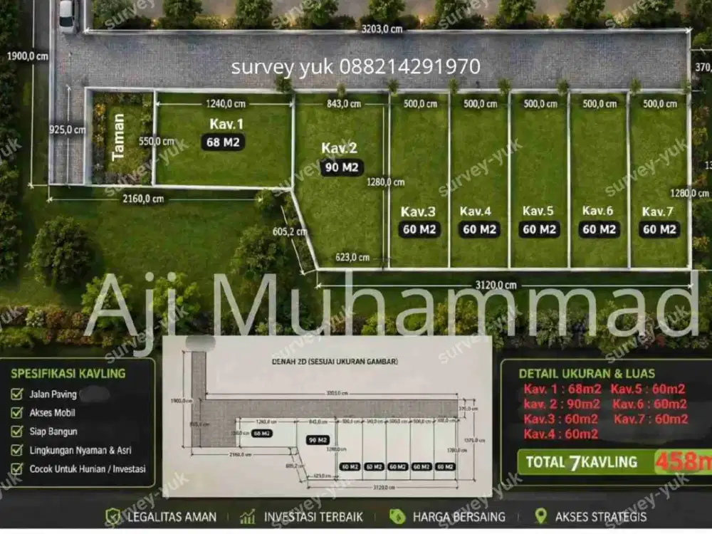 Tanah kavlingan SHM 60,70,80 m2 Akses Mobil - Pondok Kacang Barat - Tangerang Selatan