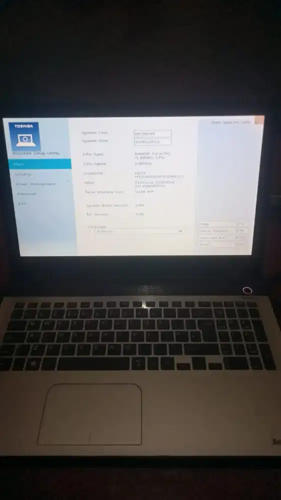 Laptop Toshiba c55ei