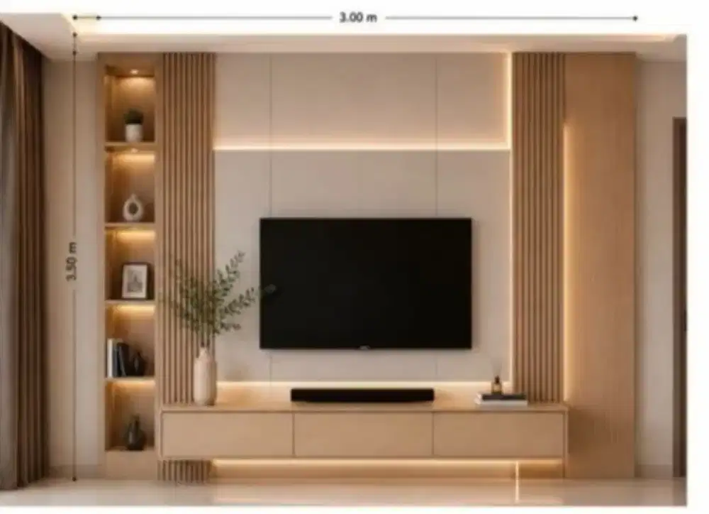 Backdrop TV Plywood HPL