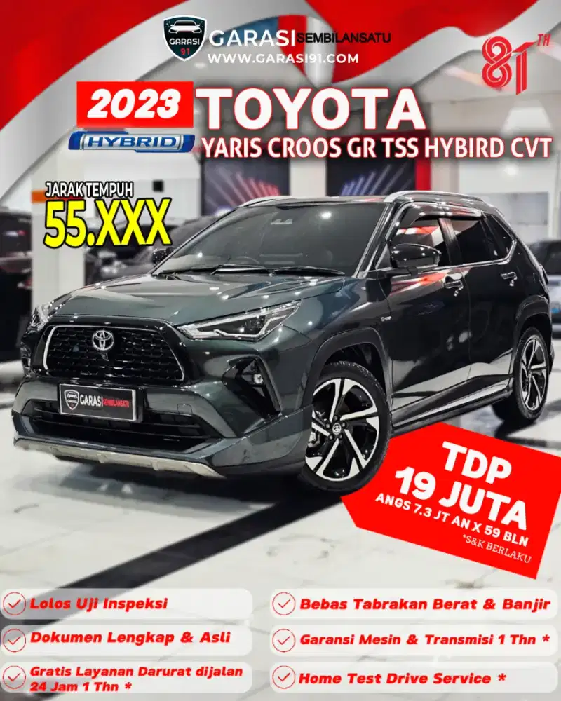 ‼️TDP 19 JT‼️TOYOTA YARIS CROOS GR TSS HYBIRD CVT 2023