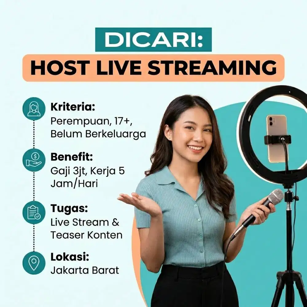 HOST LIVE STREAMING WAJIB PENGALAMAN