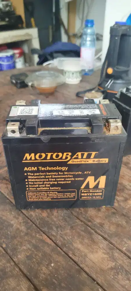 AKI MOTOBATT MBYZ16HD AGM 16.5Ah 240CCA SECOND BEKAS HARLEY