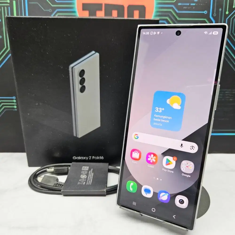Samsung Galaxy Z Fold 6 12/256GB Silver SEIN Resmi Fullset No Minus