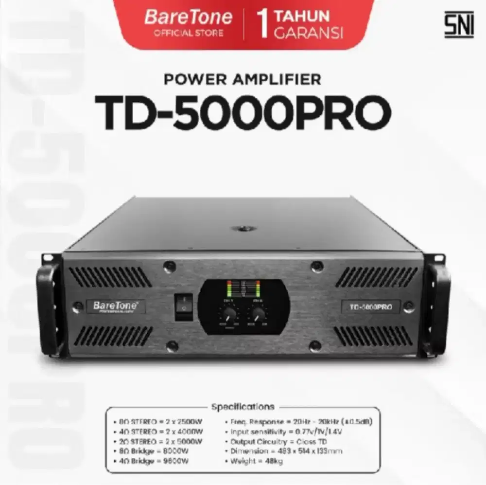 Power amplifier baretone td 5000pro professional 8000Watt