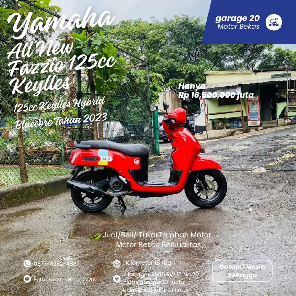 Yamaha All New Fazzio 125cc Keylles Fi Tahun 2023
