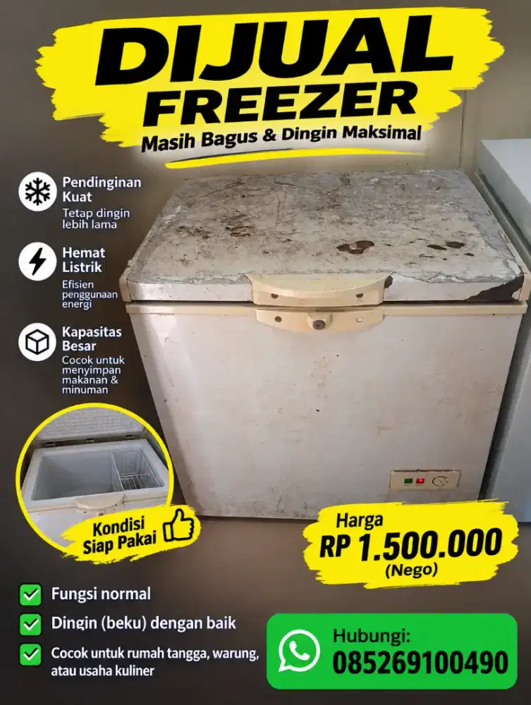 Jual frezeer 100 liter