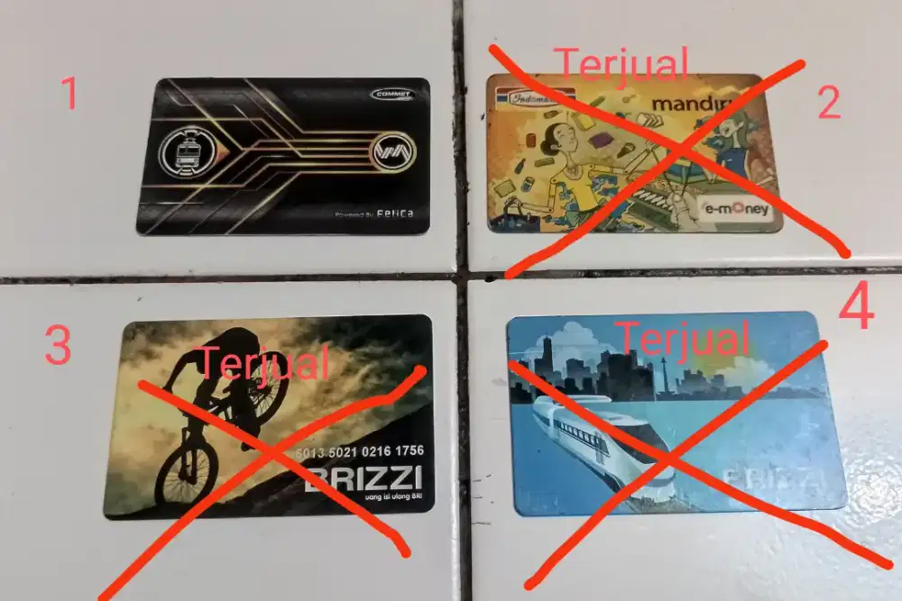Jual Kartu E-Money, Kartu kereta multi trip, dan Brizzi