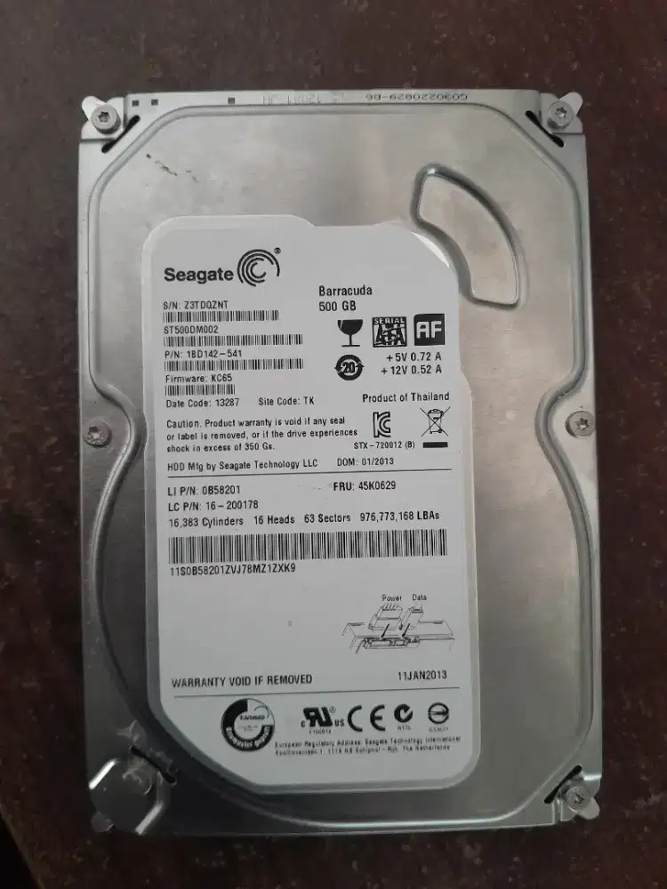 Hardis PC seagete 500gb