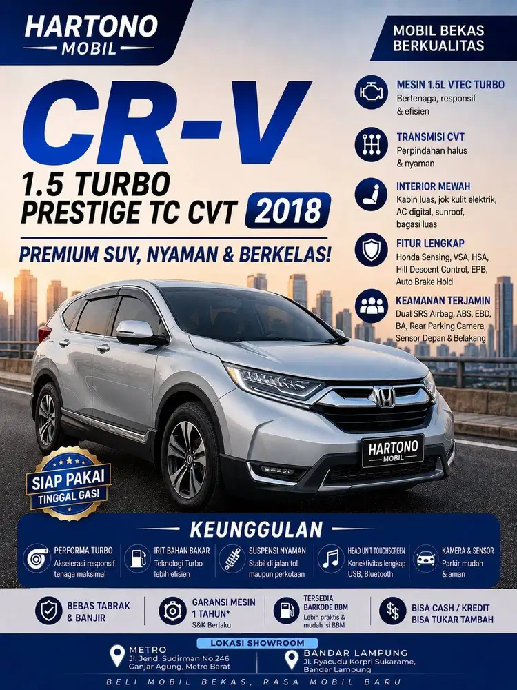 HONDA CR-V 1.5 TURBO PRESTIGE TC CVT 2018