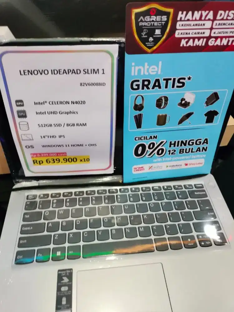 LENOVO IDEAPAD SLIM 182V6008BIDIntel CELERON N4020512GB SSD/8GB RAM