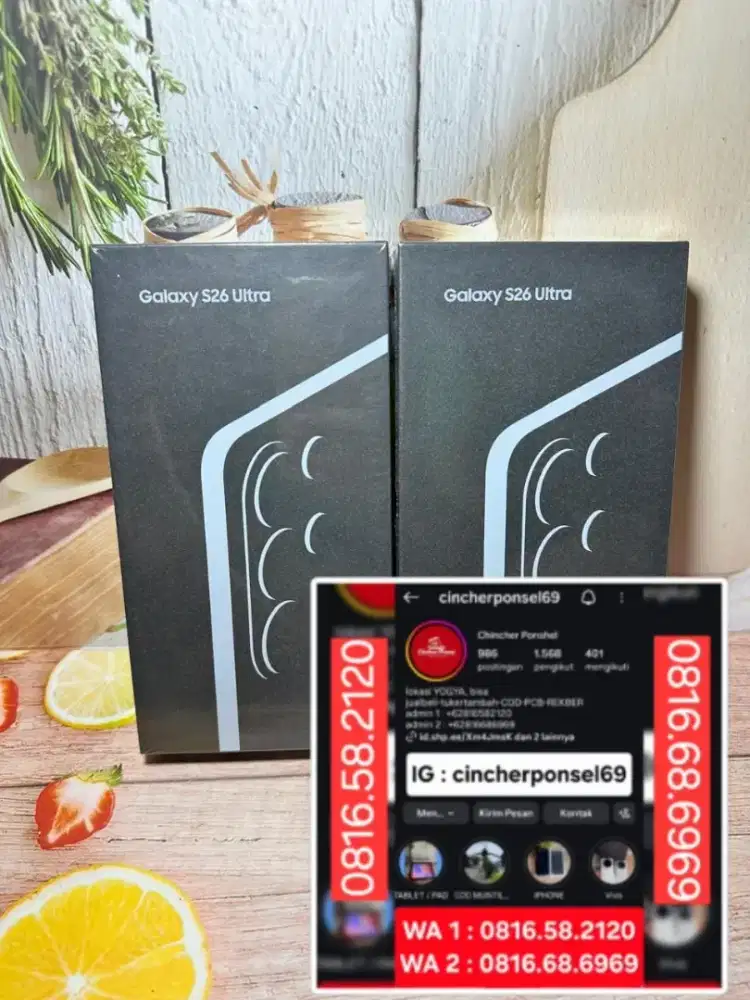 JUAL hp new baru SAMSUNG S26 ULTRA 16/ 1TB resmi segel warna esklusif