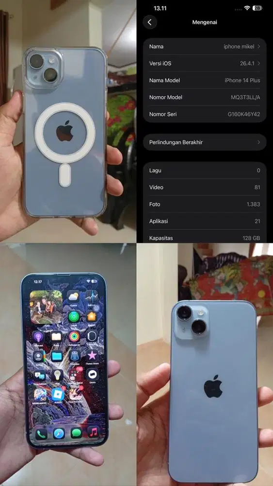 ip 14 plus blue 128gb