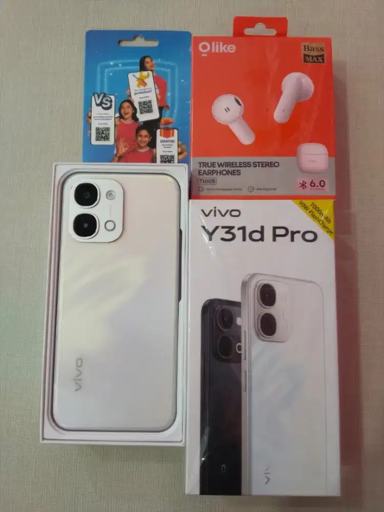 PROMO Y31d Pro cashback 200rb free case, antigores, TWS cukup KTP aja!