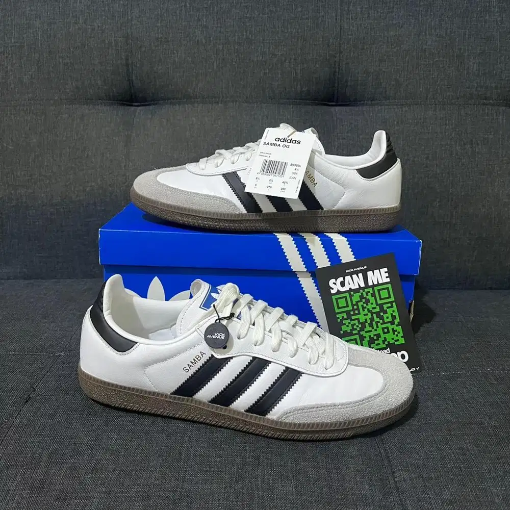 Adidas Samba OG White Black Size 42 2/3 Second Fullset Likenew Origina