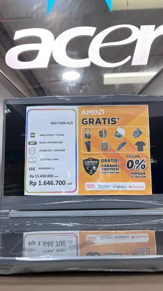 Laptop Msi Thin A15 Promo Cicilan Bunga Rendah