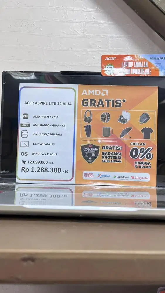 Laptop Acer Aspire Lite 14 Promo Free 2x Angsuran