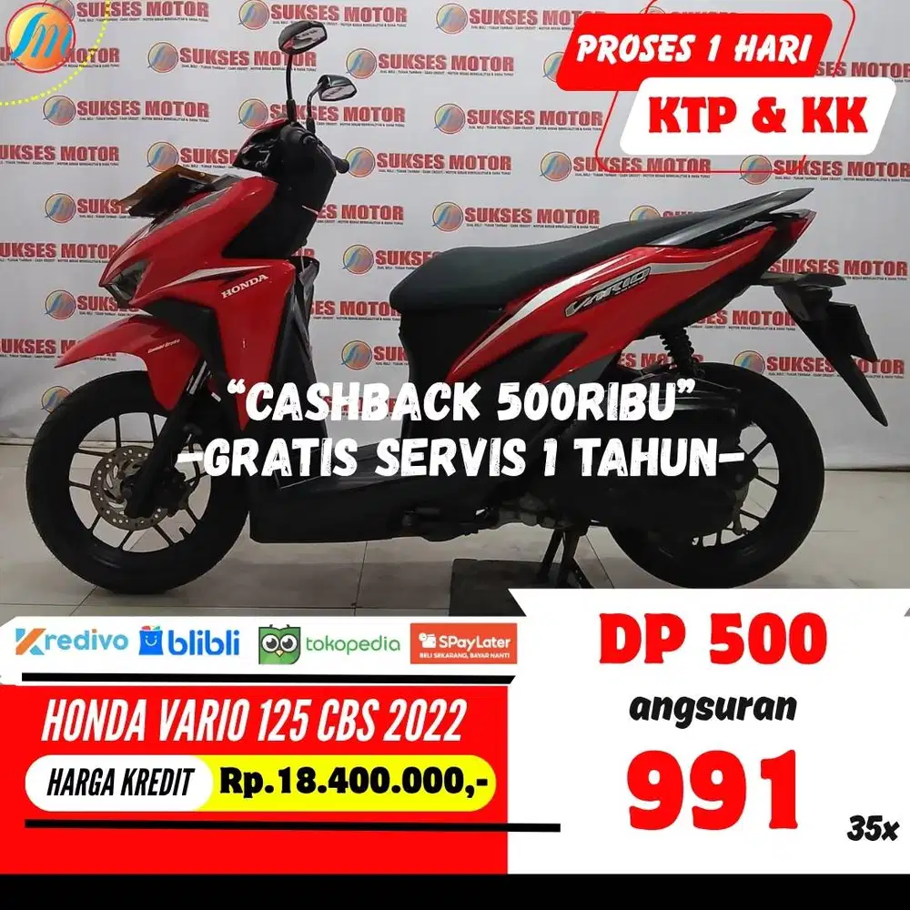 HONDA VARIO 125 CBS 2022 KREDIT DP 500RIBU ANGSURAN SANGAT RINGAN