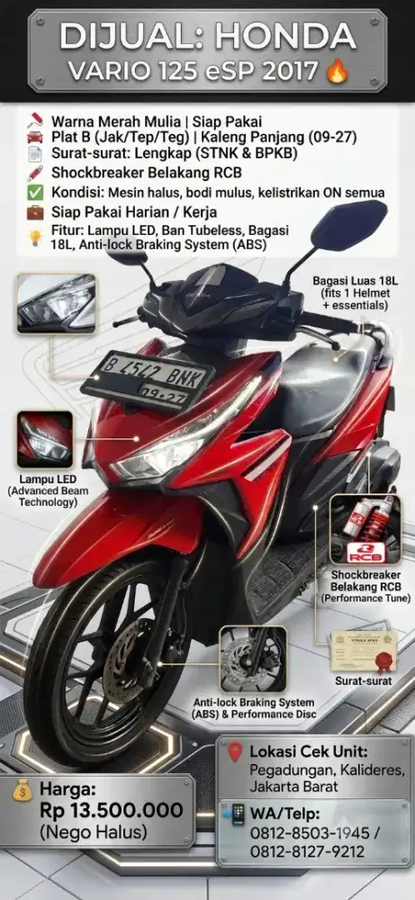 HONDA VARIO 125 Tahun 2017